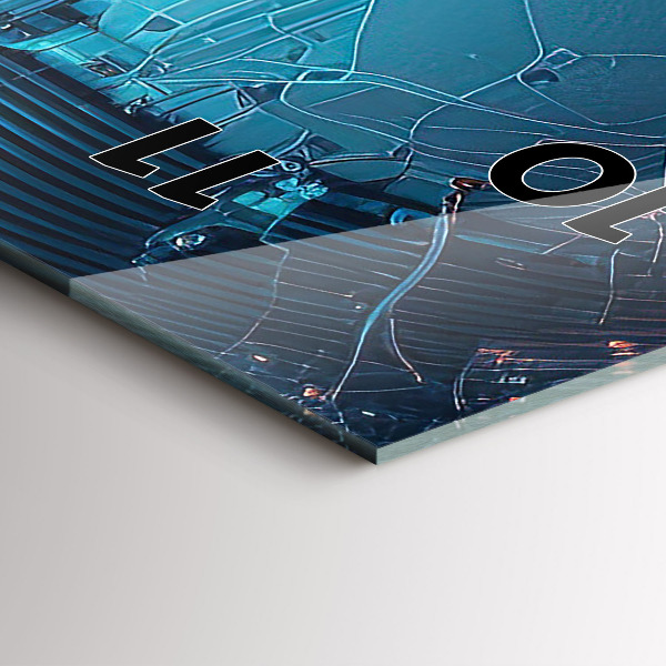 Vertikální skleněné hodiny Umělá inteligence