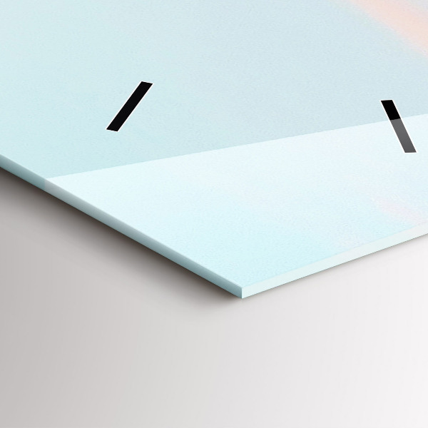 Vertikální nástěnné hodiny Horské pásmo v zimě