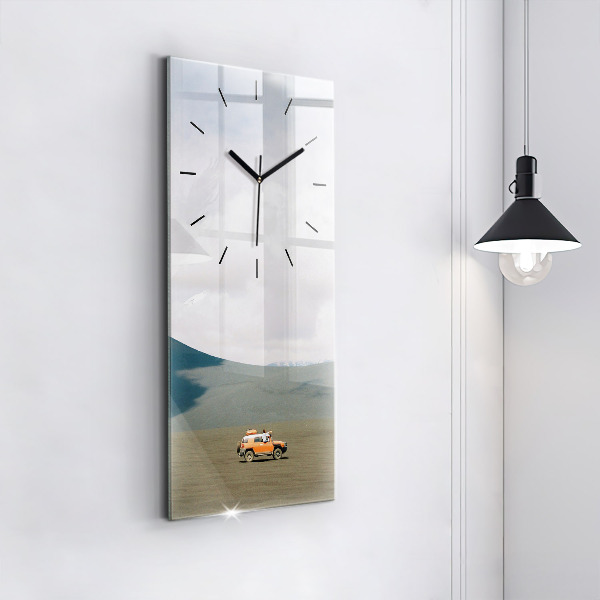 Vertikální nástěnné hodiny Vozidlo na Kamčatce