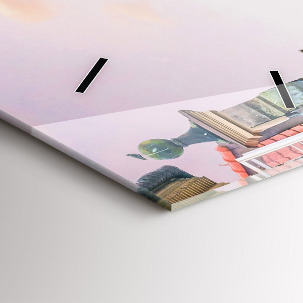 Vertikální skleněné hodiny Staré město ve Varšavě