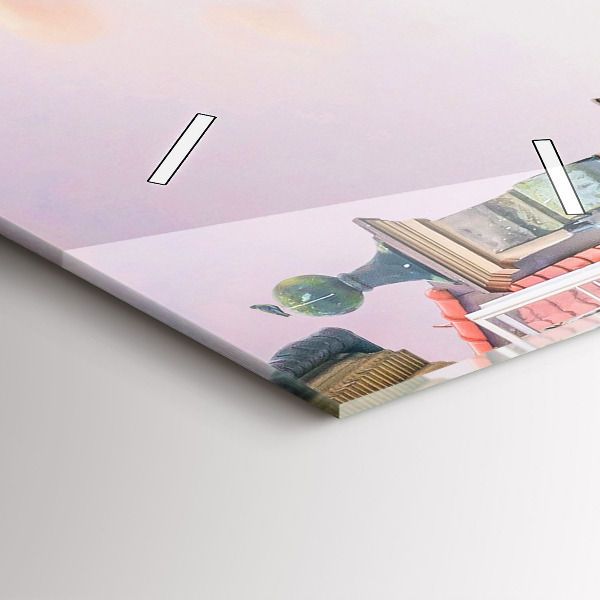 Vertikální skleněné hodiny Staré město ve Varšavě