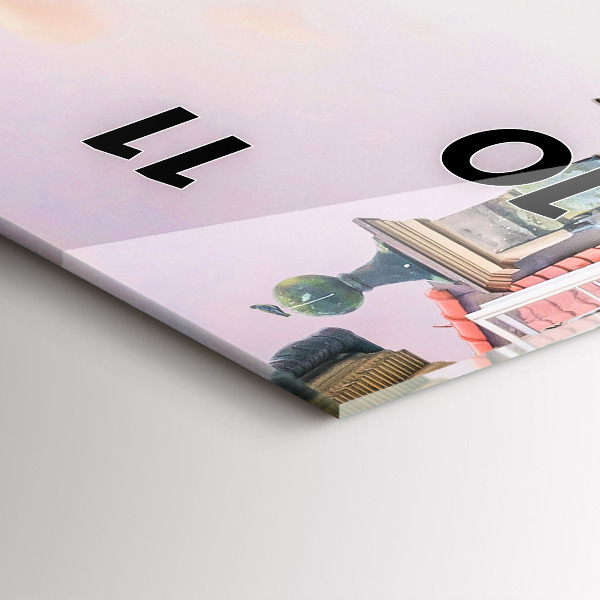 Vertikální skleněné hodiny Staré město ve Varšavě