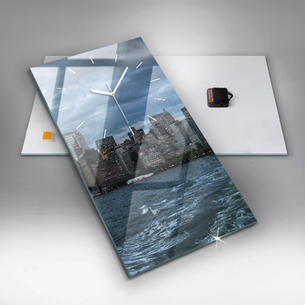 Vertikální nástěnné hodiny Panorama New York