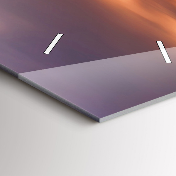 Vertikální nástěnné hodiny Panorama města na západ