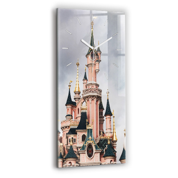 Vertikální nástěnné hodiny Zámek Disneyland v Paříži
