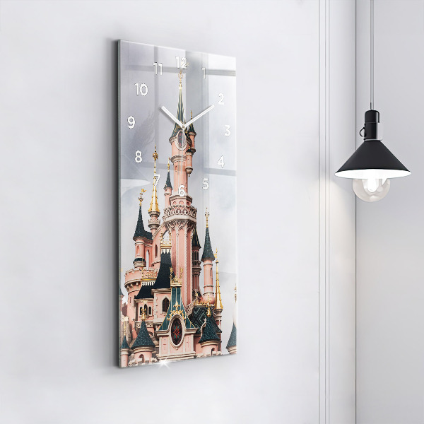 Vertikální nástěnné hodiny Zámek Disneyland v Paříži