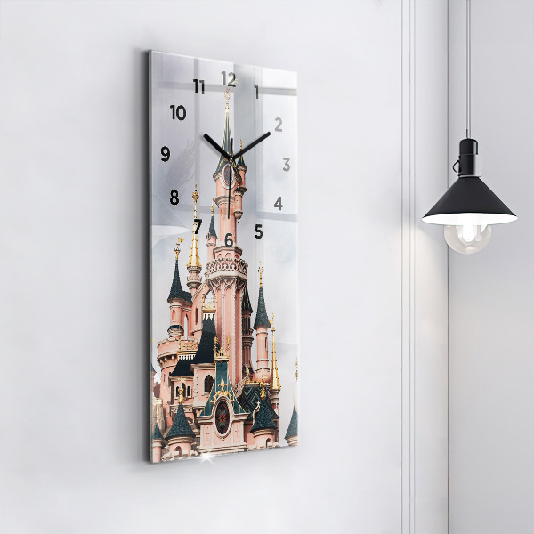 Vertikální nástěnné hodiny Zámek Disneyland v Paříži