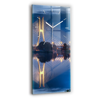 Vertikální skleněné hodiny Most Rędziński Wroclaw