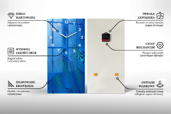 Vertikální skleněné hodiny Most Rędziński Wroclaw