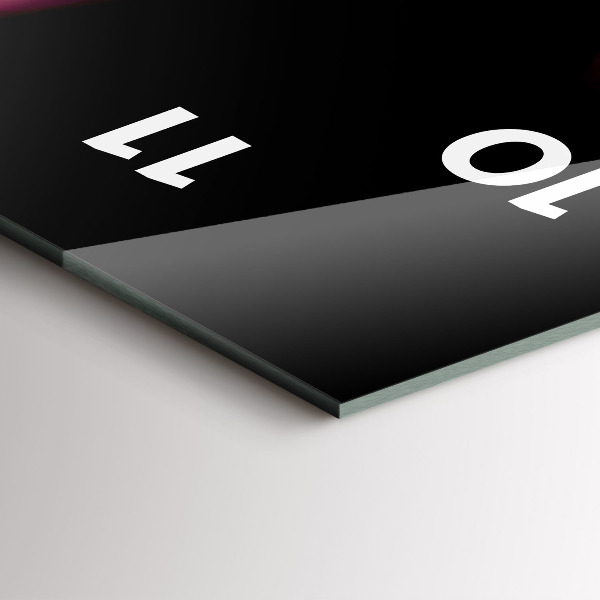 Vertikální skleněné hodiny Vratislavská fontána v noci