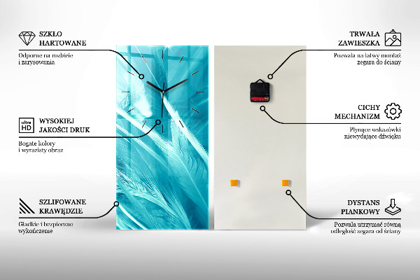 Vertikální skleněné hodiny Ilustrace města Poznaně