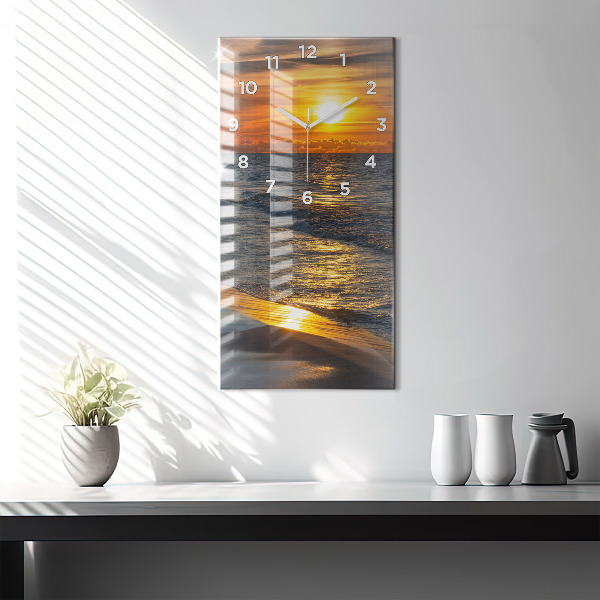 Vertikální skleněné hodiny Władysławowo Baltské moře