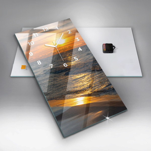 Vertikální skleněné hodiny Władysławowo Baltské moře