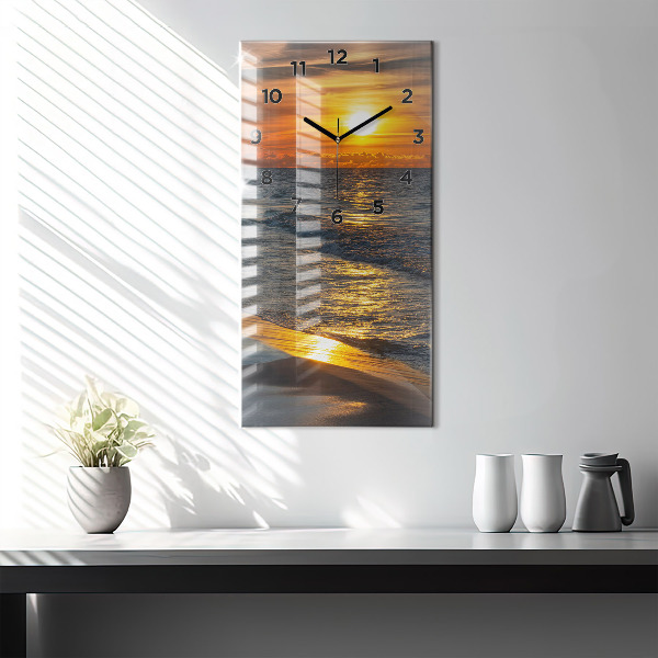 Vertikální skleněné hodiny Władysławowo Baltské moře