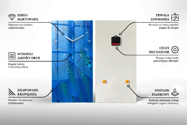 Vertikální skleněné hodiny Władysławowo Baltské moře