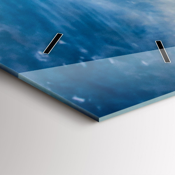 Vertikální skleněné hodiny Východ slunce v Baltském moři