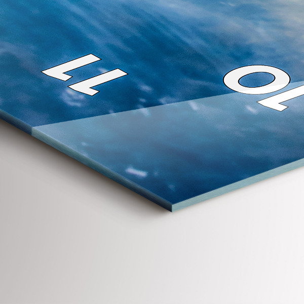 Vertikální skleněné hodiny Východ slunce v Baltském moři