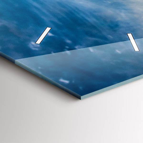 Vertikální skleněné hodiny Východ slunce v Baltském moři