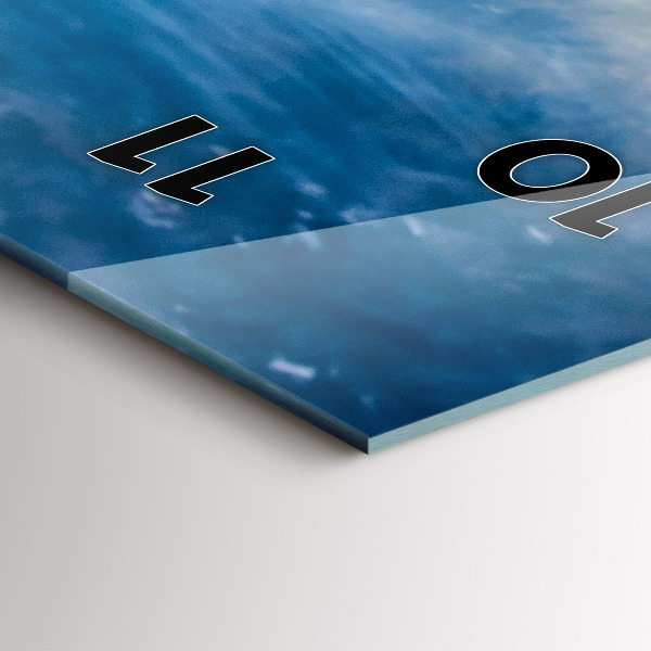 Vertikální skleněné hodiny Východ slunce v Baltském moři