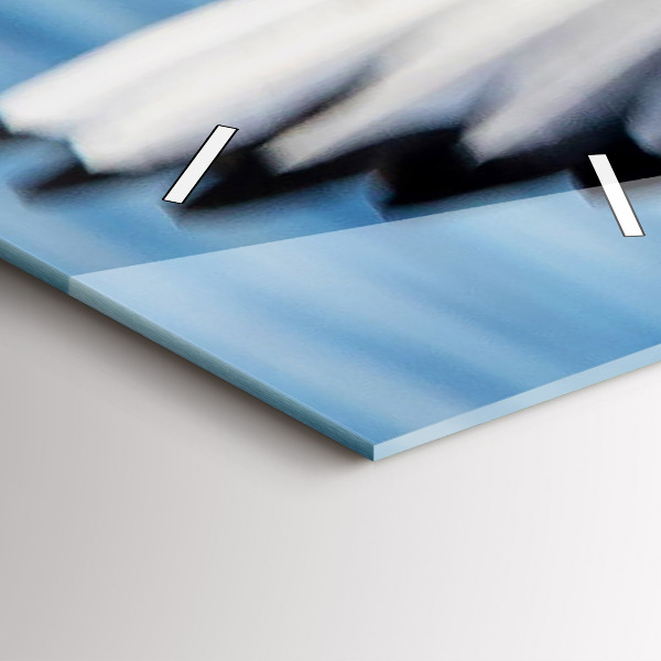 Vertikální skleněné hodiny Racci v Gdyni