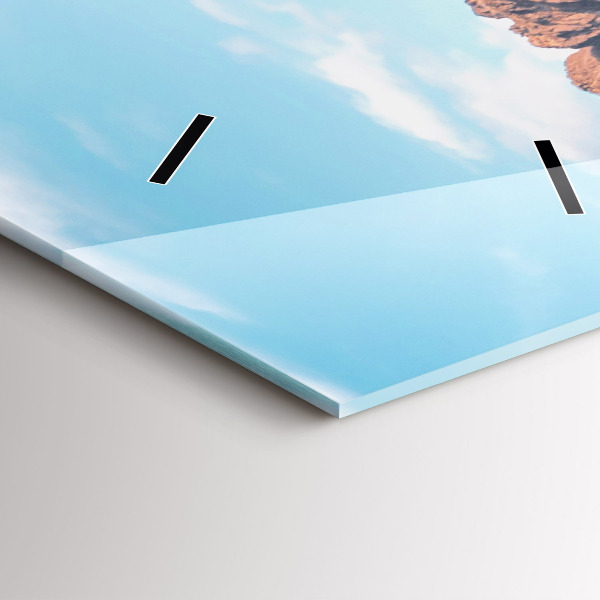 Vertikální nástěnné hodiny Chata v Tatrách