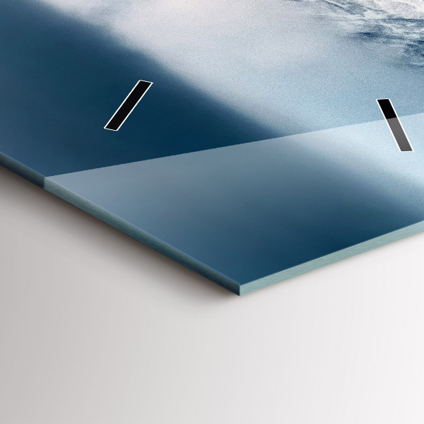 Vertikální nástěnné hodiny Zimní krajina v Tatrách