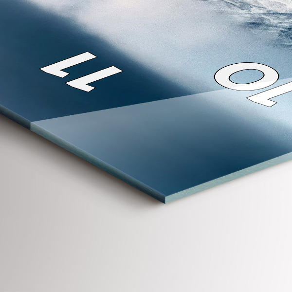 Vertikální nástěnné hodiny Zimní krajina v Tatrách