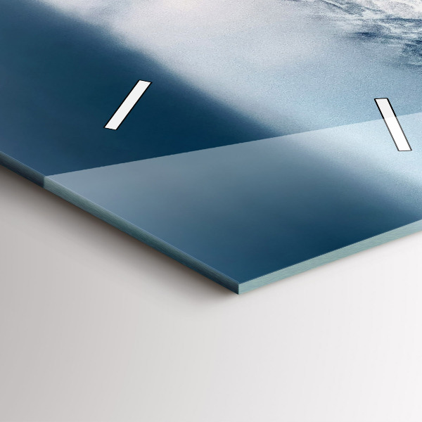 Vertikální nástěnné hodiny Zimní krajina v Tatrách