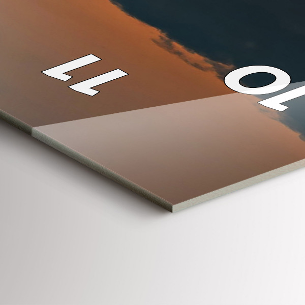 Vertikální nástěnné hodiny Slunečnice na louce