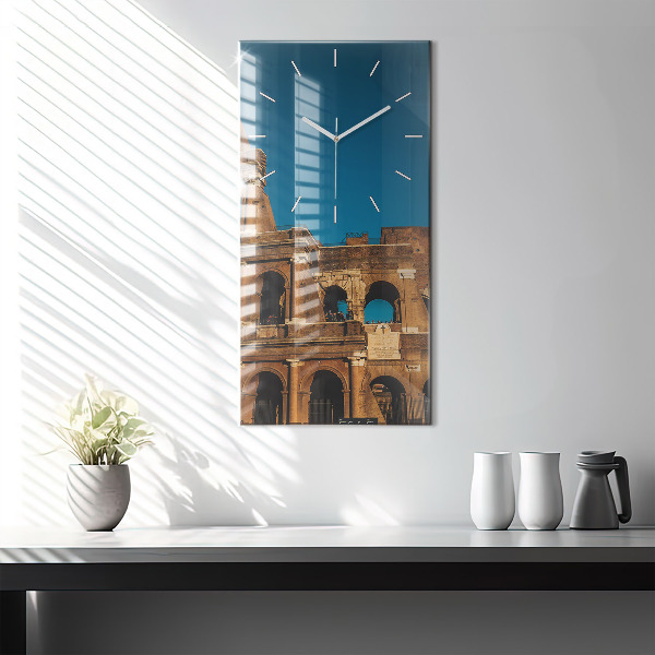 Vertikální nástěnné hodiny Koloseum v Itálii