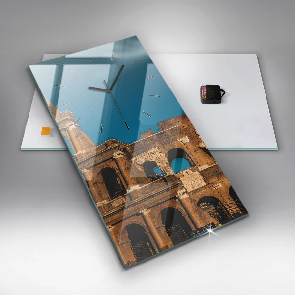 Vertikální nástěnné hodiny Koloseum v Itálii