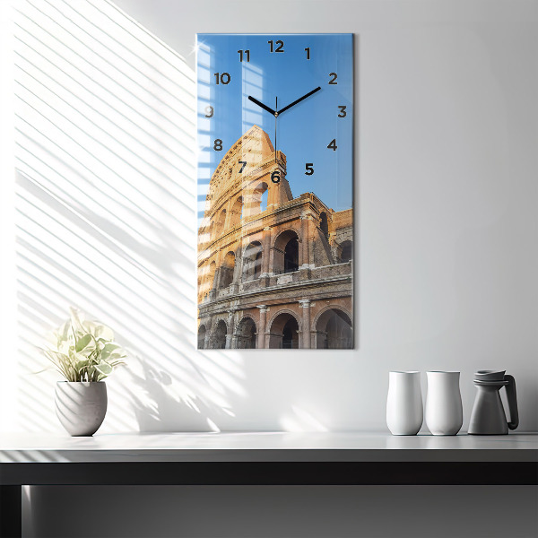 Vertikální nástěnné hodiny Koloseum v Římě