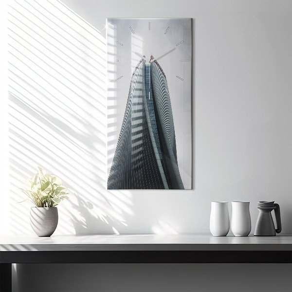 Vertikální nástěnné hodiny Milánský mrakodrap