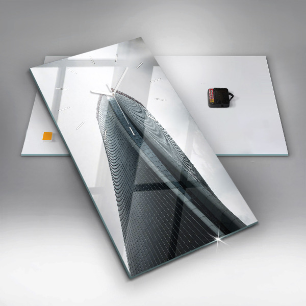 Vertikální nástěnné hodiny Milánský mrakodrap