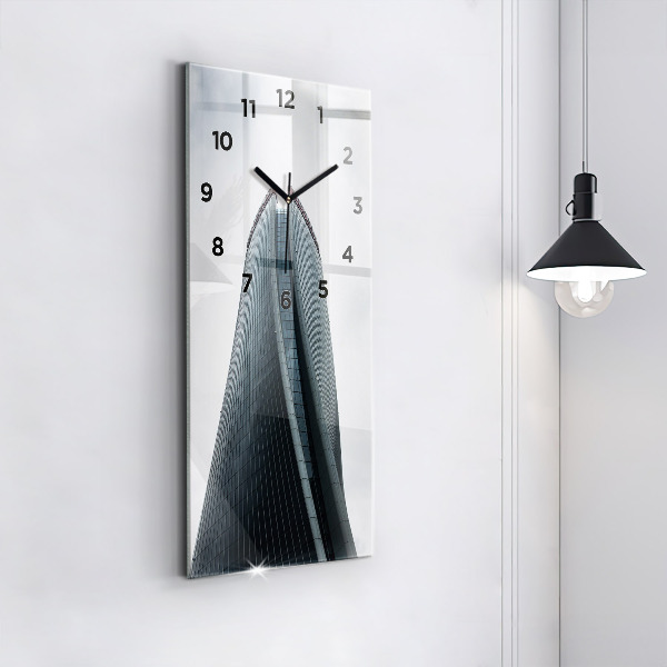 Vertikální nástěnné hodiny Milánský mrakodrap