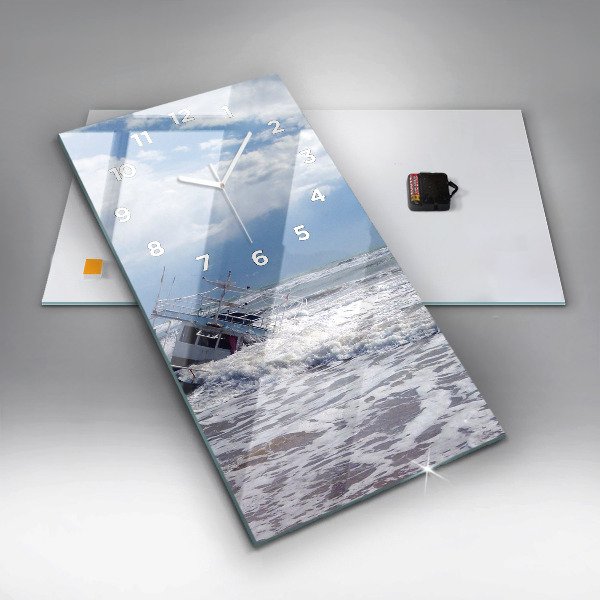 Vertikální nástěnné hodiny Potopené vodní plavidlo