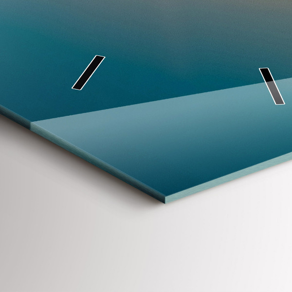 Vertikální nástěnné hodiny Krajina při východu slunce