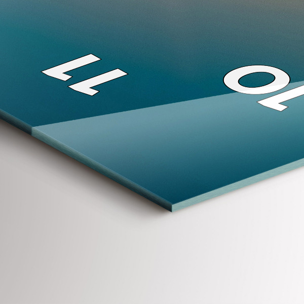 Vertikální nástěnné hodiny Krajina při východu slunce