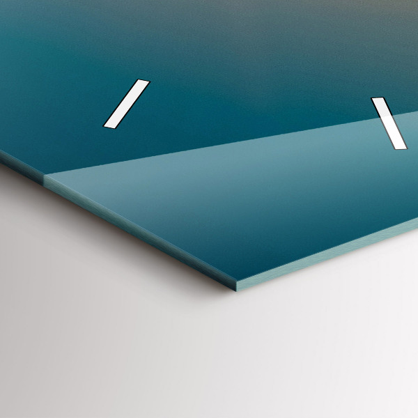 Vertikální nástěnné hodiny Krajina při východu slunce