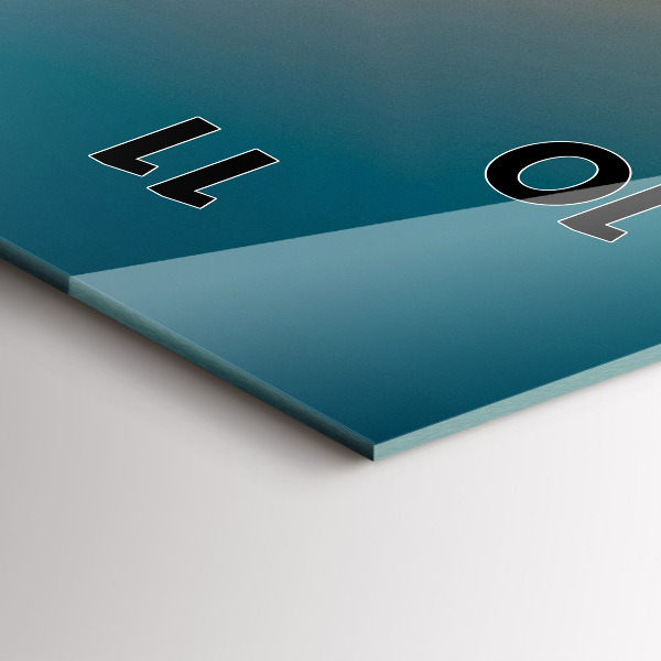 Vertikální nástěnné hodiny Krajina při východu slunce