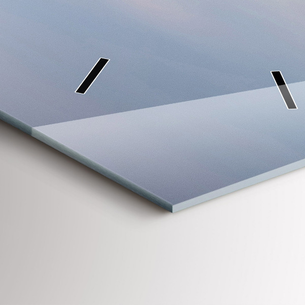 Vertikální nástěnné hodiny Hory pokryté sněhem