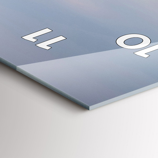 Vertikální nástěnné hodiny Hory pokryté sněhem