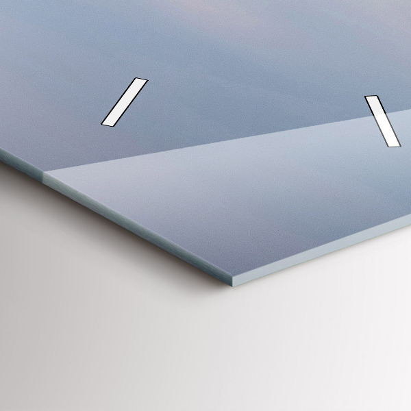 Vertikální nástěnné hodiny Hory pokryté sněhem