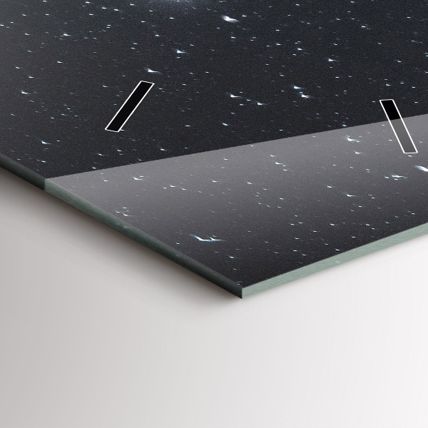 Vertikální nástěnné hodiny Hory pod hvězdami