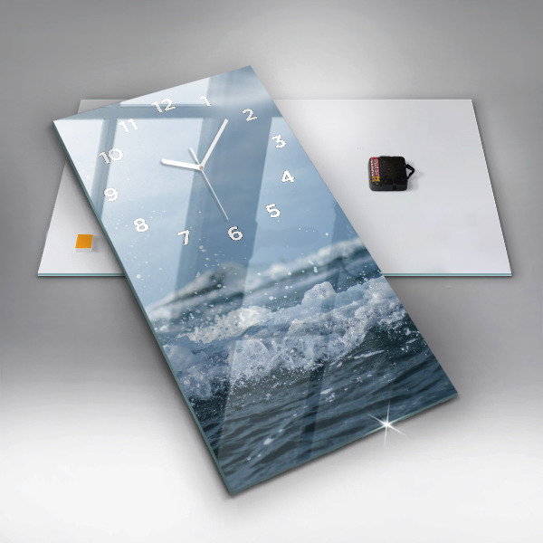 Vertikální nástěnné hodiny Fotografování vln