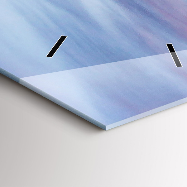 Vertikální nástěnné hodiny Chata v horách