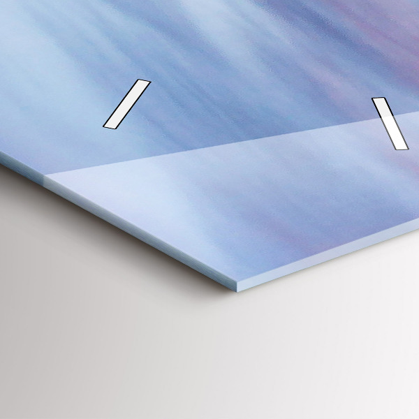 Vertikální nástěnné hodiny Chata v horách