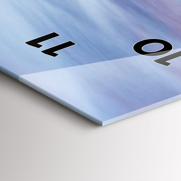 Vertikální nástěnné hodiny Chata v horách