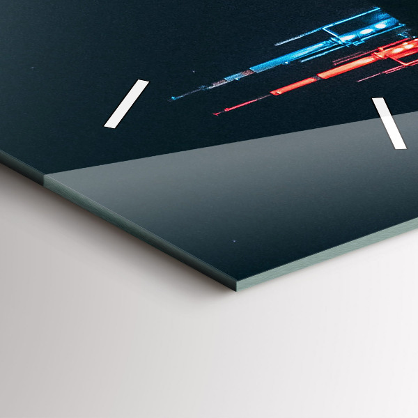 Vertikální nástěnné hodiny Krajina Chicaga