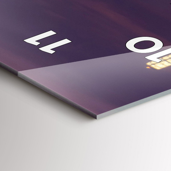 Vertikální nástěnné hodiny Panorama města Filadelfie